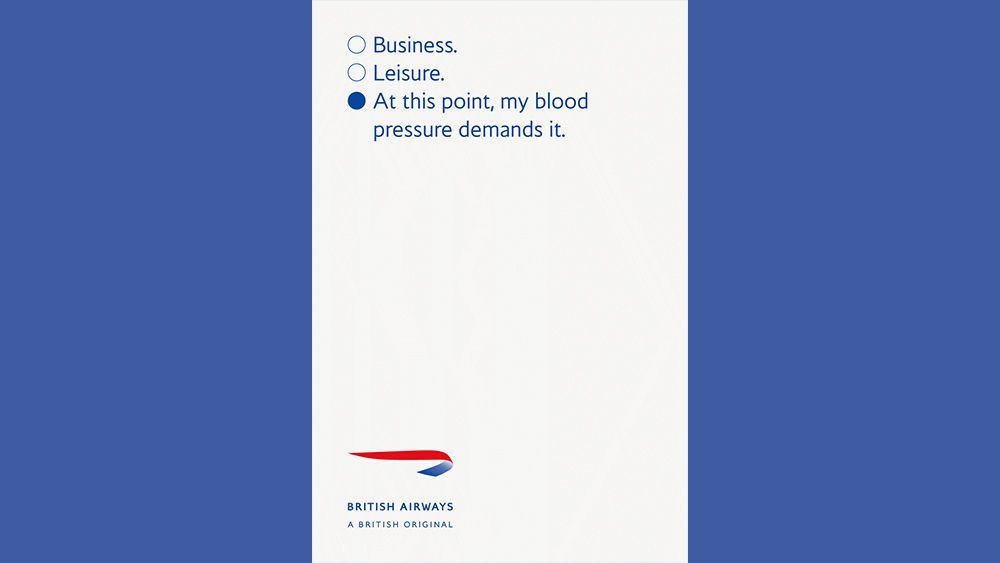 An image of an ad from the British Airways British Originals campaign