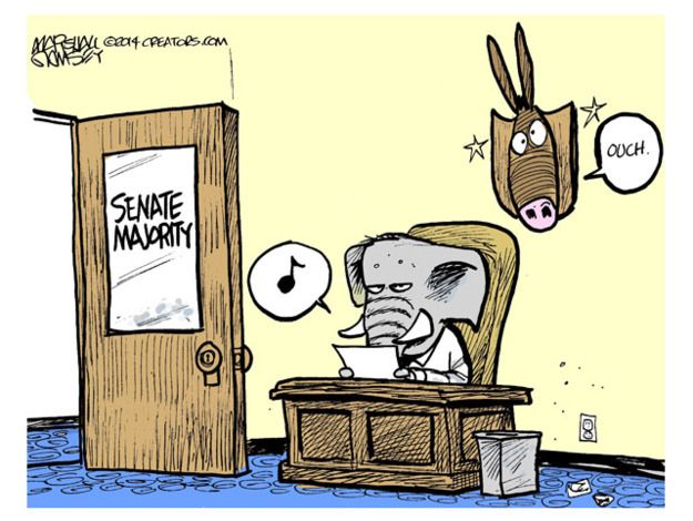 Political cartoon GOP Senate win