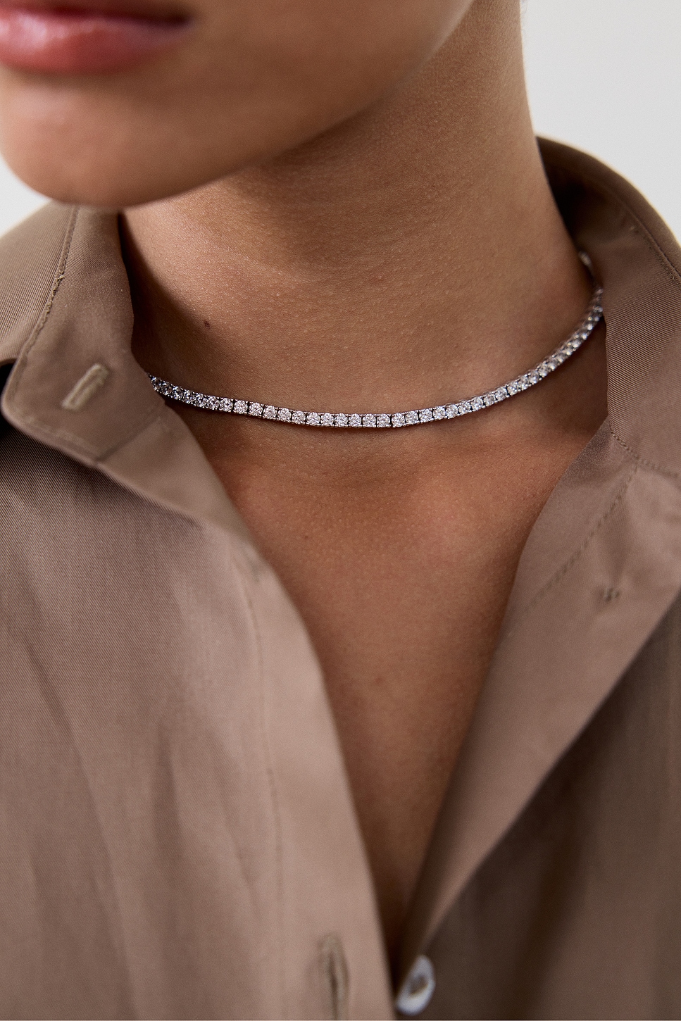 Lab Grown Tennis Necklace