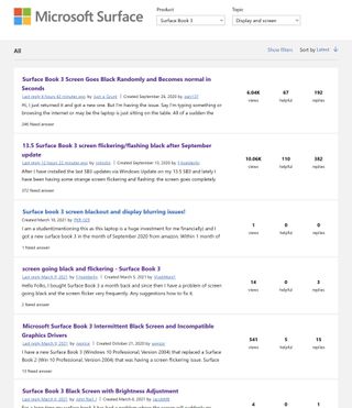 Surface Book 3 Support Forums Display Blackout
