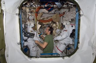 Astronauts in the Airlock