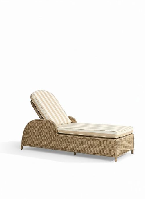 Karla Rattan Sunlounger - Striped