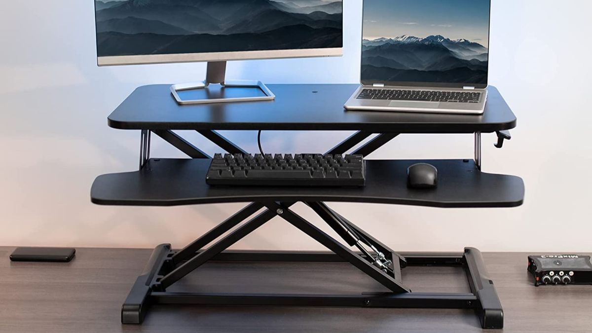 Vivio 32-inch Standing Desk Converter Setup
