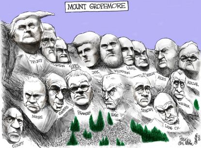 Political cartoon U.S. sexual harassment me too Mount Rushmore