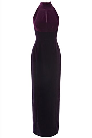 Karen Millen Colour Block Velvet Maxi Dress, £265