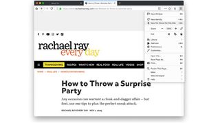 Rachael Ray website via Tor Browser