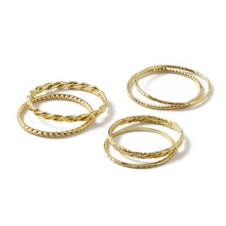 Orelia London Multi Stack Ring Set in Gold