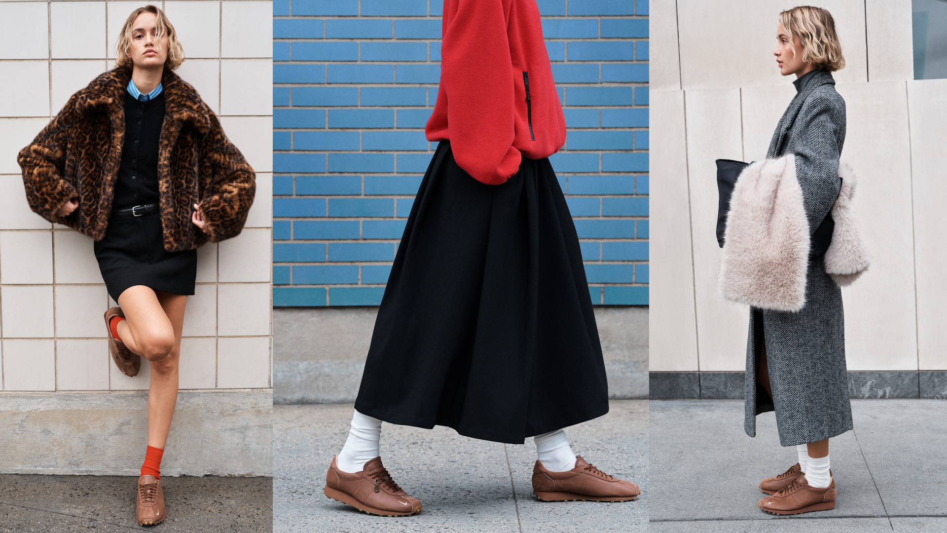 a model wearing the aritzia x nike sneaker collaboration with chic outfits