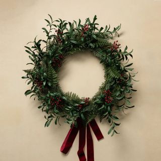 30 Faux Fern & Olive Wreath