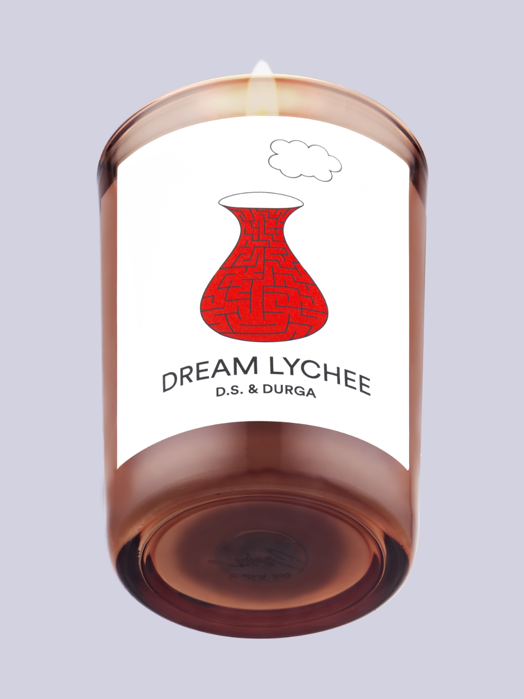 A lychee scented candle