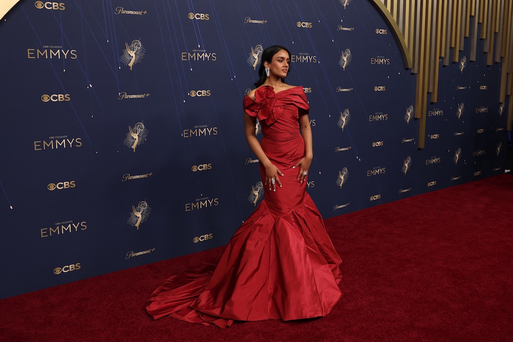 Shabana Azeez at the 2025 emmys red carpet