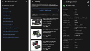 Creating a listing in the eBay app