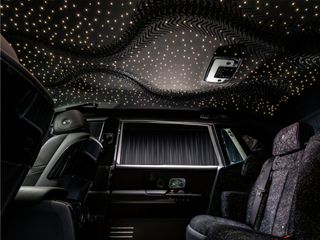 Interior and constellation-pattern ceiling of Rolls-Royce Phantom Syntopia with Iris van Herpen