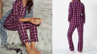 flannel checked pyjamas