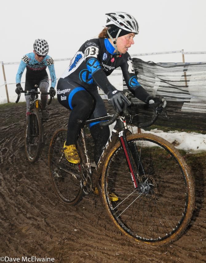 Amanda Carey (Boise Volkswagon) leading on lap one