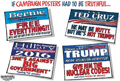 Political Cartoon U.S. 2016 Campaign