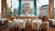 The bar is a gorgeous centrepiece in Riviera's Amelia lounge 