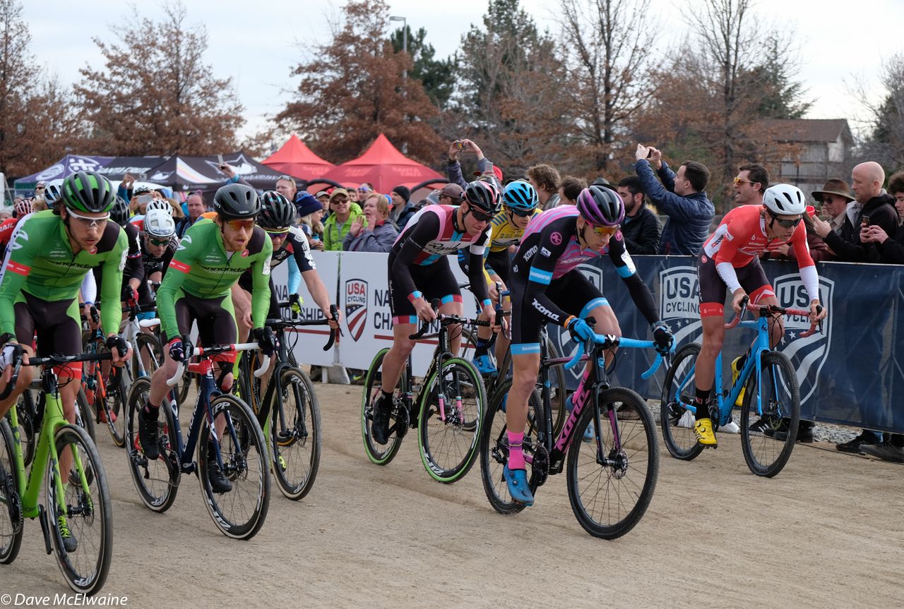 Curtis White (Cannondale) and Kerry Werner (Kona) led the charge at the start