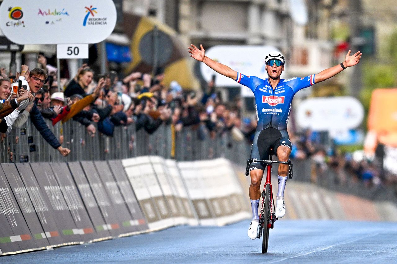Dutch Mathieu van der Poel of AlpecinDeceuninck pictured during the MilanoSanremo one day cycling race 294km from Milan to Sanremo Italy Saturday 18 March 2023 BELGA PHOTO JASPER JACOBS Photo by JASPER JACOBS BELGA MAG Belga via AFP Photo by JASPER JACOBSBELGA MAGAFP via Getty Images