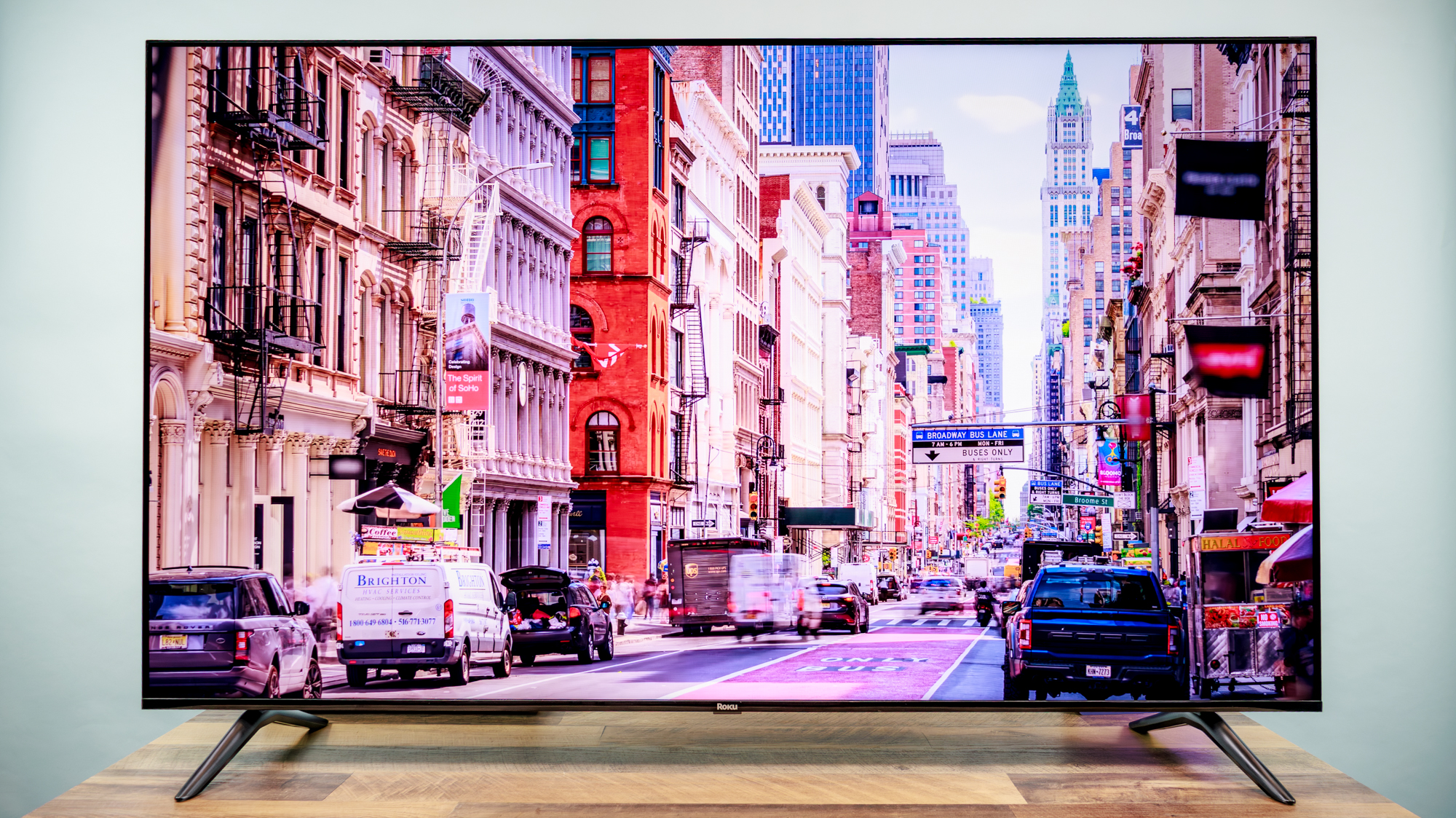 Roku 65-inch Class Select Series 4K QLED (2026) TV on a desk