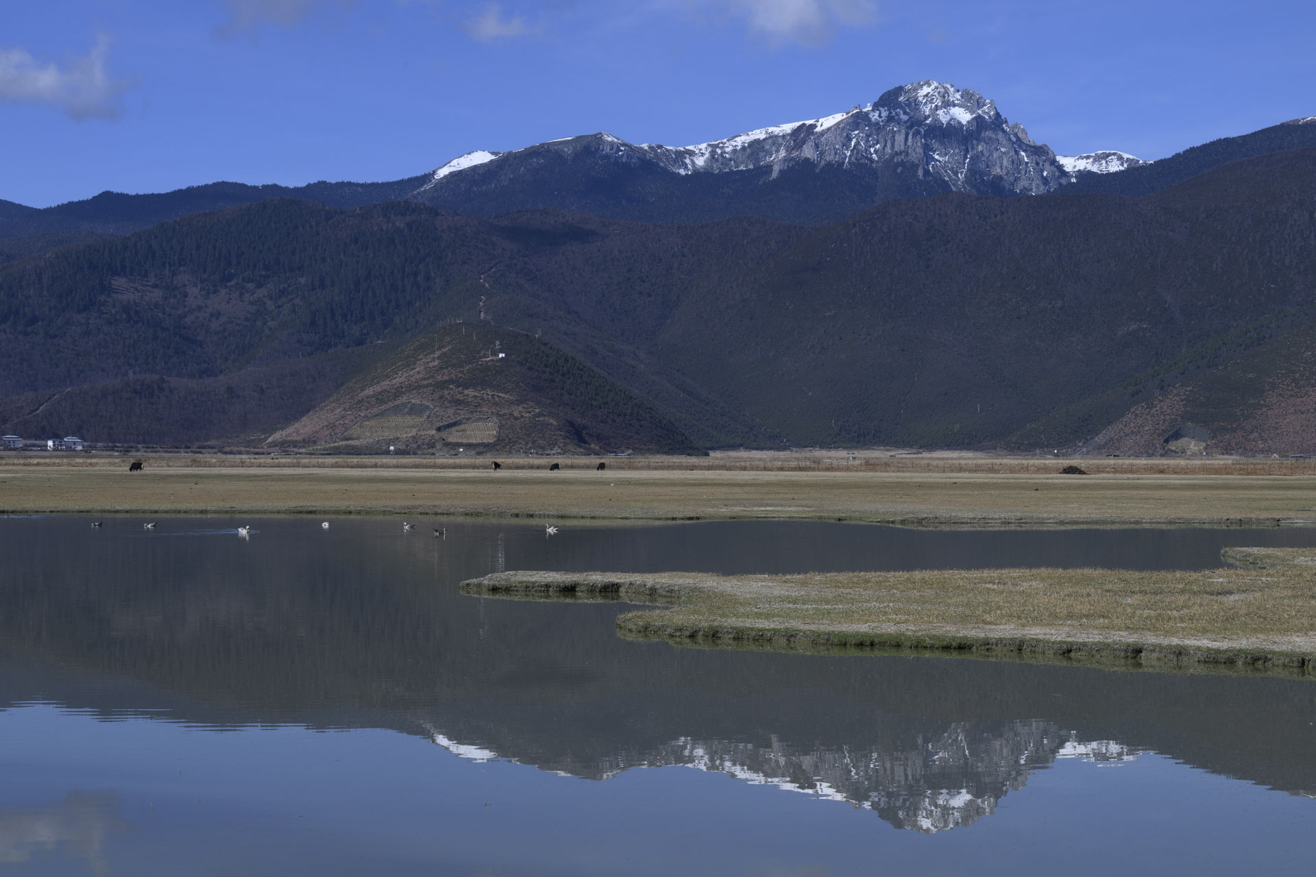 Nikon Z 70-200mm f/2.8 VR S II image gallery: snow-covered mountaintops reflected in. aperfectly still lake