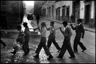 children playing band in mexico