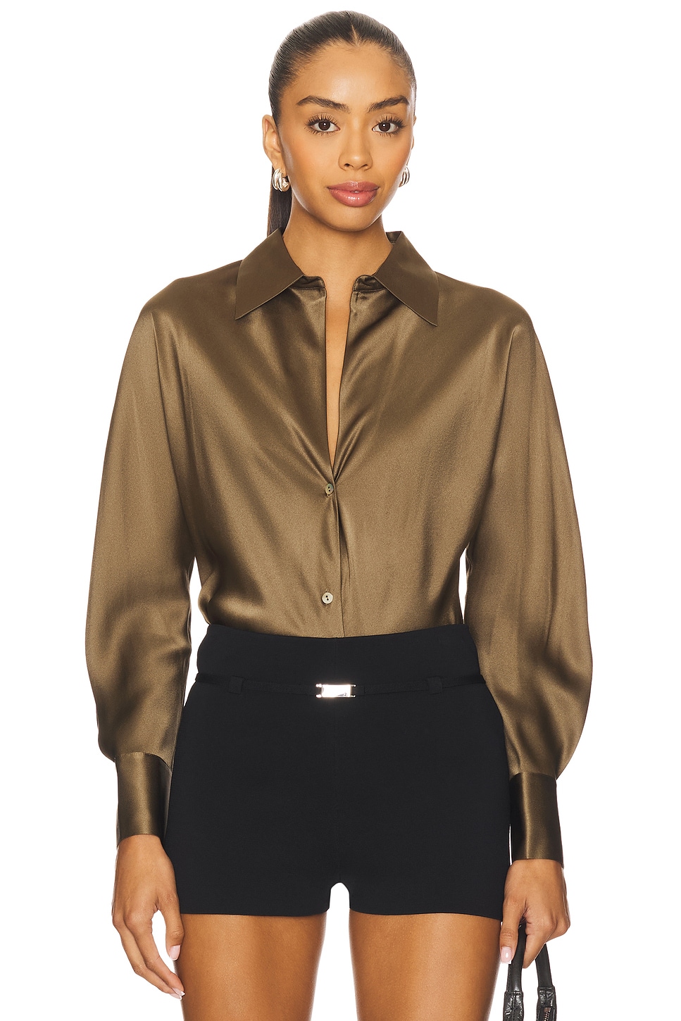 Bias Long Sleeve Blouse