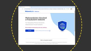 A screenshot of the Malwarebytes site blocker