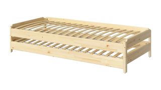 One of the best bed frames is the IKEA UTÅKER Stackable Bed