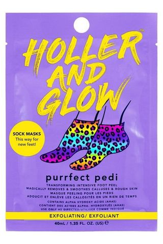 Holler and Glow Purrfect Pedi Foot Mask - Rainbow