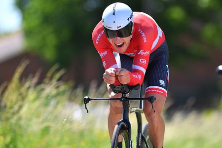 Matthias Brandle on his way to winning the stage 3 time trial at the Belgium Tour