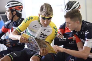 Heinrich Haussler and his IAM Cycling teammates plan their ride