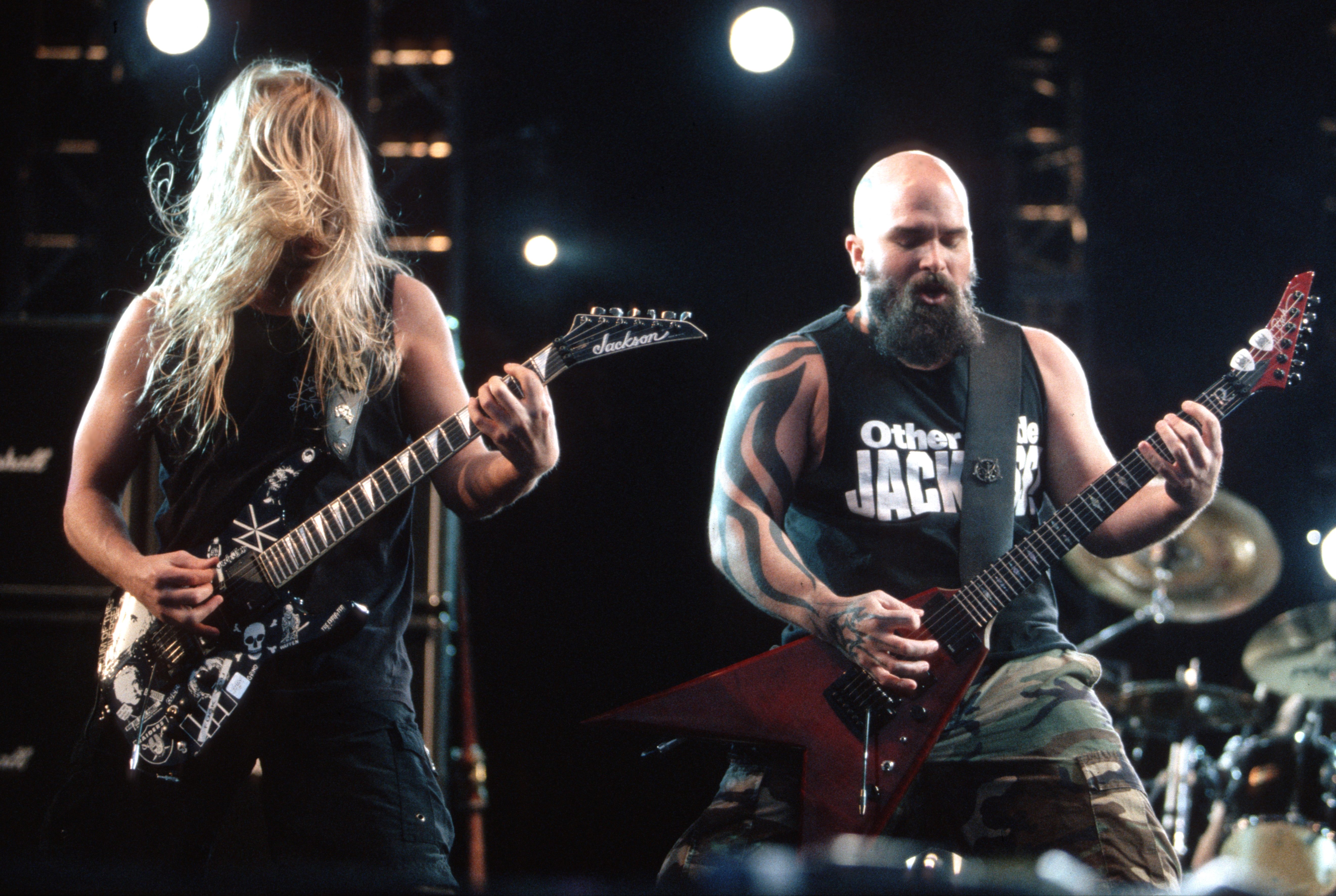 Slayer live on stage at Roskilde 1998