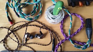 Photos featuring headphone and earphone cables.