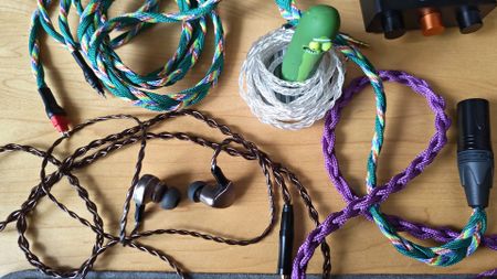 Photos featuring headphone and earphone cables.