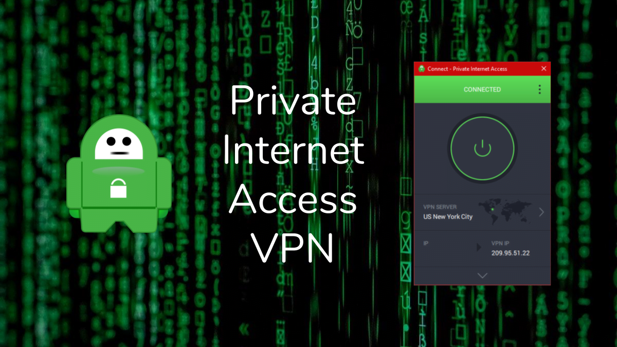 Private internet access VPN over an abstract background