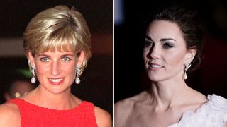 Princess Diana (left), Kate Middleton (right)