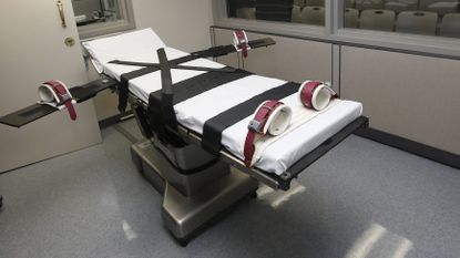 The gurney used for lethal injections in Oklahoma.
