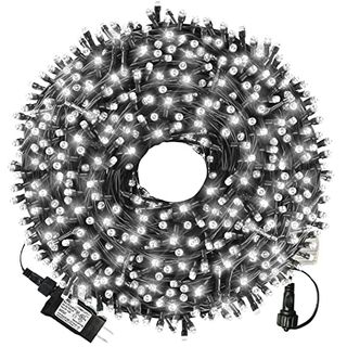 Xtf2015 105ft 300 Led Christmas String Lights, End-To-End Plug 8 Modes Christmas Lights - Ul Certified - Outdoor Indoor Fairy Lights Christmas Tree, Patio, Garden, Party, Wedding, Holiday (cool White)