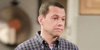 Alan Harper looks away on Two and a Half Men