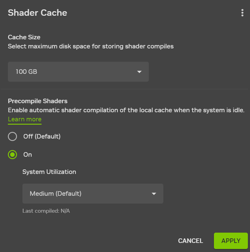 تجميع Auto Shader في تطبيق Nvidia