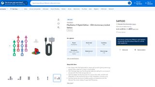 A screenshot of the PS5 Slim 30th Anniversary listing page at Walmart