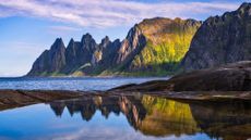 The view of Devil's Teeth on Senja Island