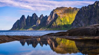 The view of Devil's Teeth on Senja Island