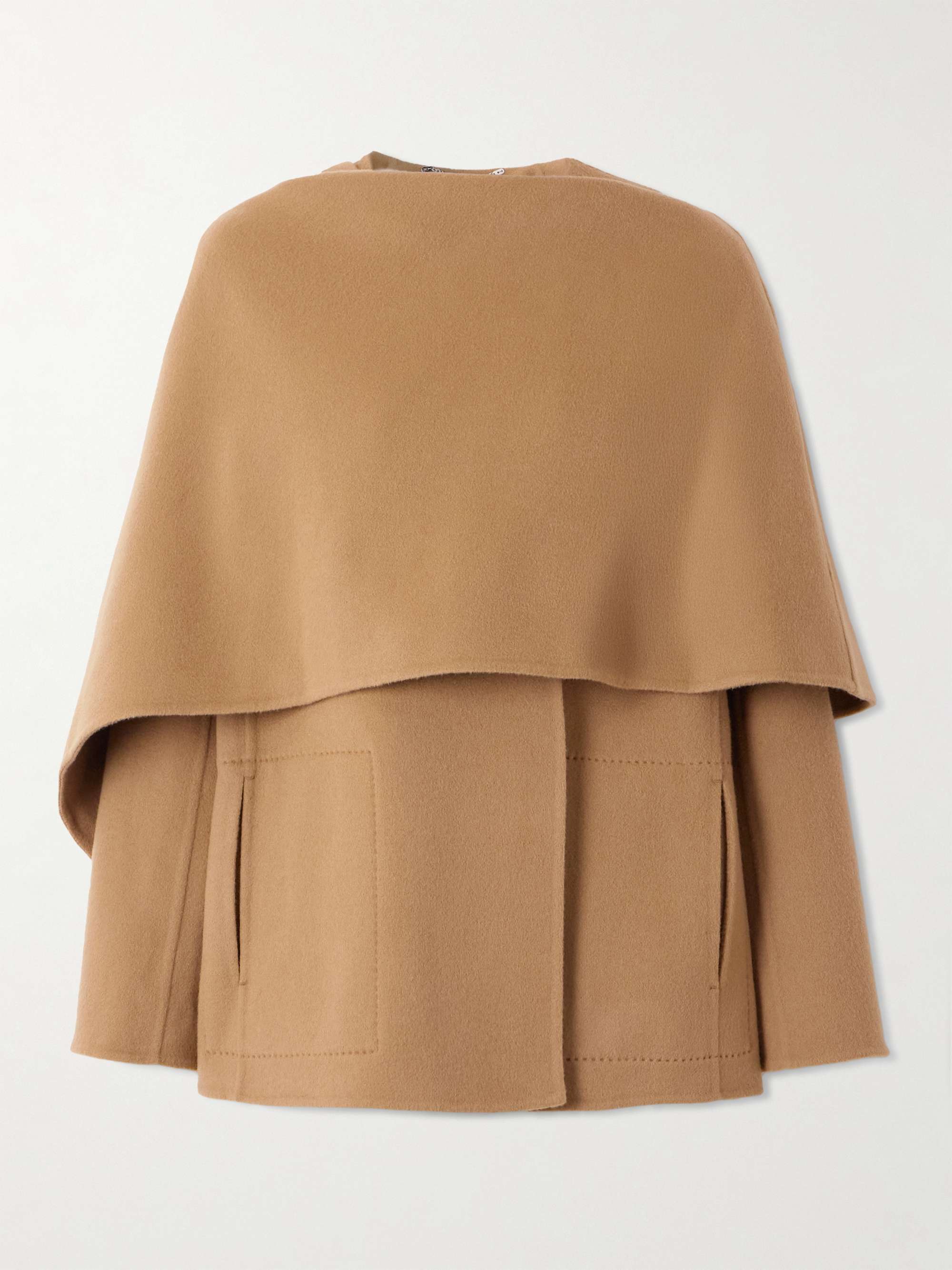 Dak Layered Draped Wool-Blend Felt Coat