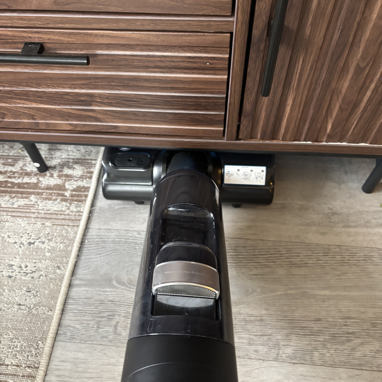 Tefal X-Clean 7 cleaning underneath furniture