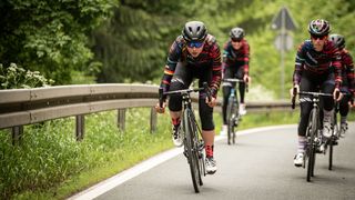 Several members of the Canyon-SRAM team cycling together