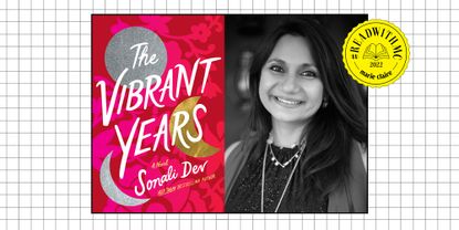 Portrait of Sonali Dev and cover of The Vibrant Years novel, January ReadWithMC announcement