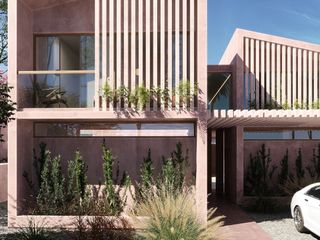 render of pink house design in nigeria