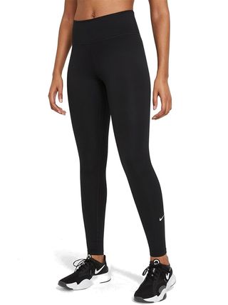 Nike, Nike Dri-Fit One Women's Mid-Rise Leggings Tights Dd0252-010 Size S Black/white